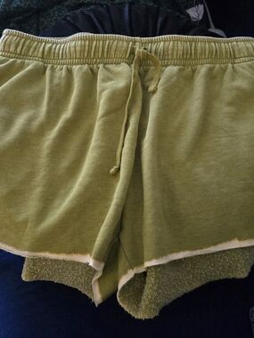 wild fable Olive Green Drawstring Terry Lined Athletic Shorts